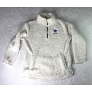 University of Kentucky Wildcats Sherpa Quarter Zip Pullover Womens XL Top World